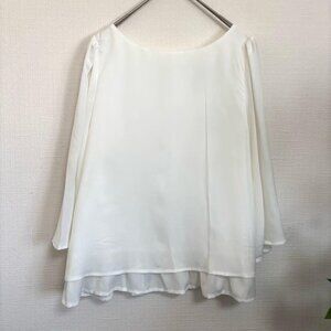 Mercy Flare Blouse 3/4 Sleeve Elegant White
